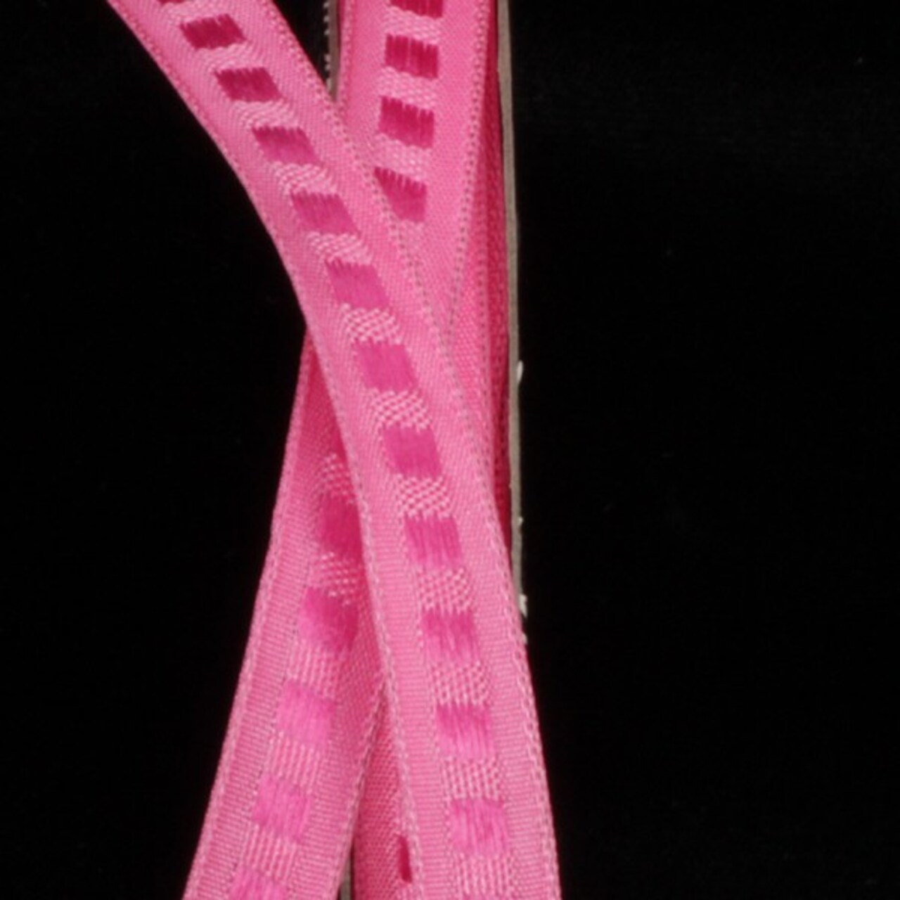 The Ribbon People Pink Mini Blocks Woven Wired Craft Ribbon 0.25&#x22; x 132 Yards